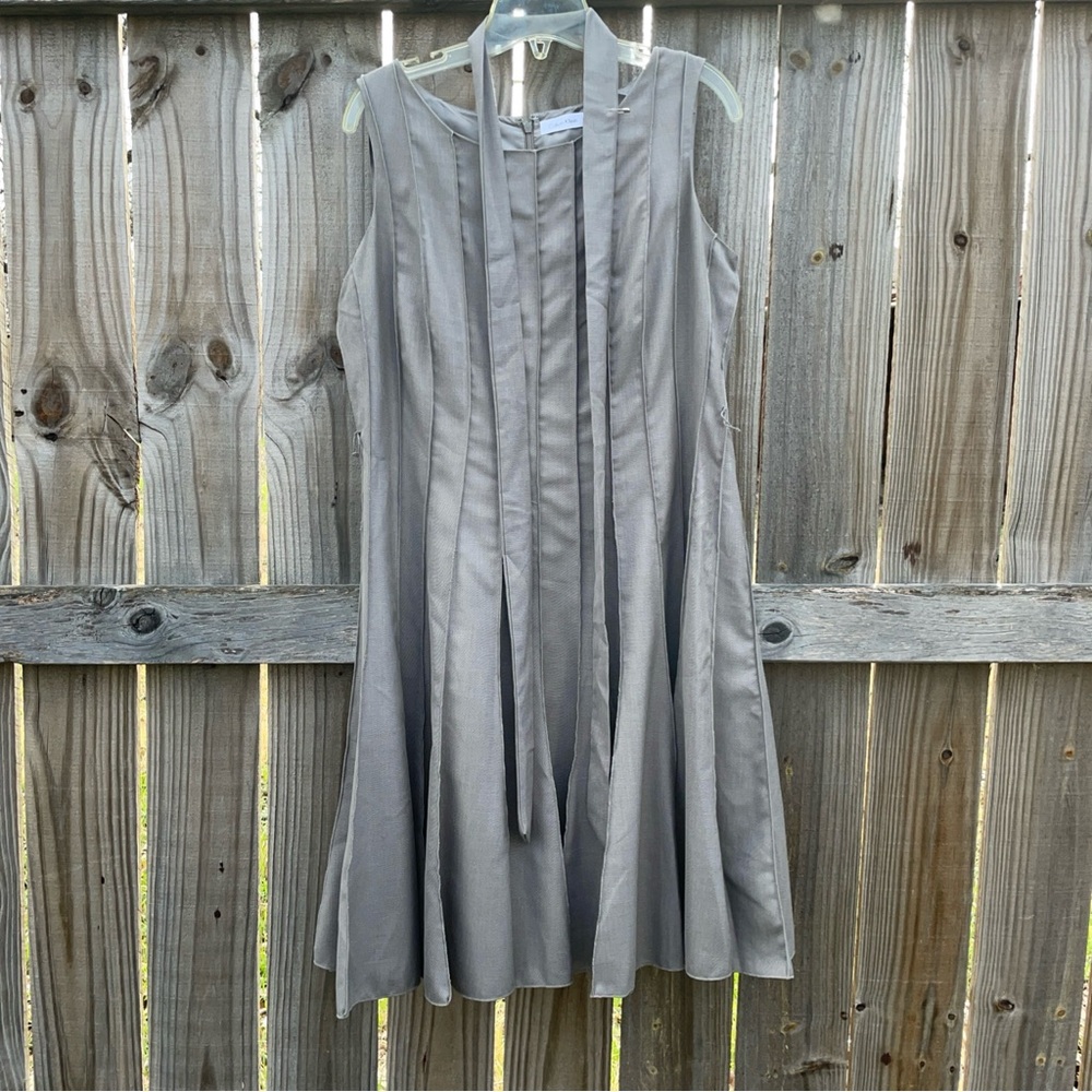 Calvin Klein fit flare dress cocktail sleeveless size XL women’s casual grey